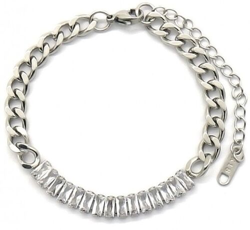 B-E6.5 B064-001S S. Steel Bracelet Crystals