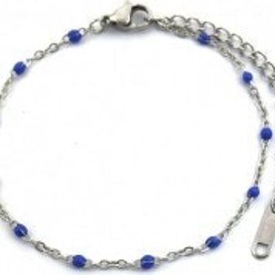 G-F4.4 B064-027S S. Bracelet Acier Pois Bleu