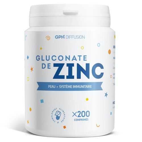 Gluconate de Zinc - 15 mg - 200 comprimés