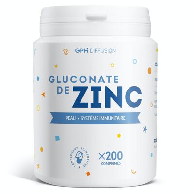 Gluconato de Zinc - 15mg - 200 tabletas