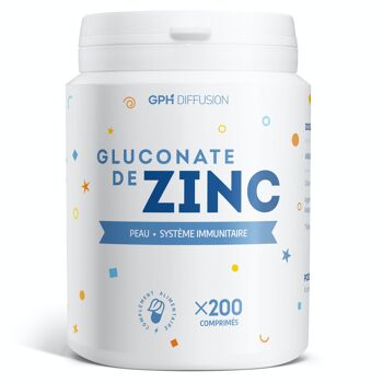 Gluconate de Zinc - 15 mg - 200 comprimés 1