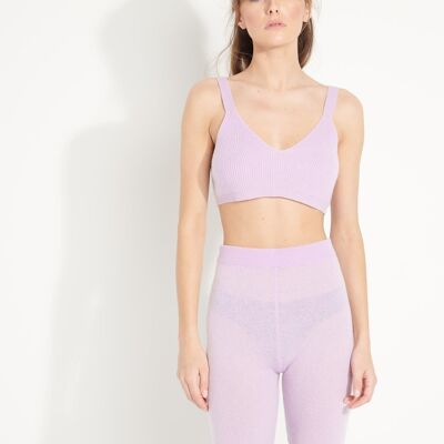 AVA 7 Crop top in lilac cropped cashmere