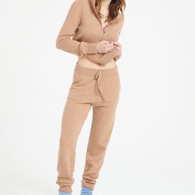 LILLY 11 Pantalon de survêtement en cachemire camel