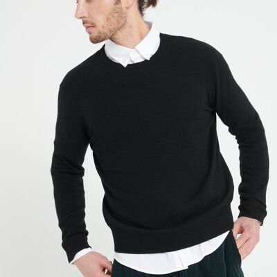 LUKE 2 Maglia girocollo in cashmere nero