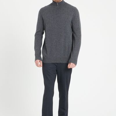 LUKE 4 Pantalone in cashmere grigio antracite