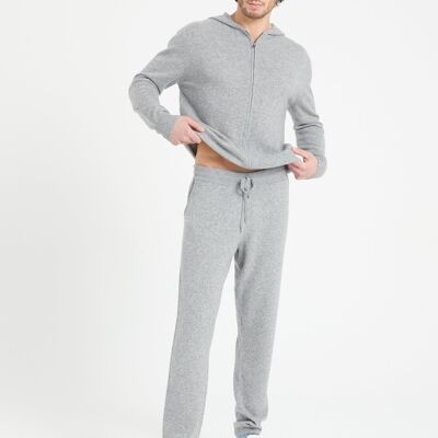 LUKE 7 Pantalone sportivo in cashmere grigio chiaro