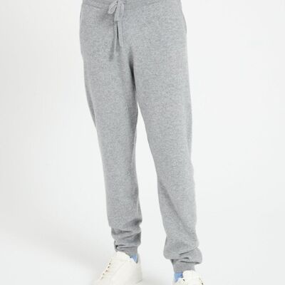 LUKE 7 Light gray cashmere track pants
