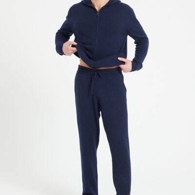 LUKE 7 Pantalon de survêtement en cachemire bleu marine