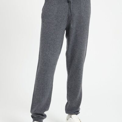 LUKE 7 Charcoal gray cashmere track pants