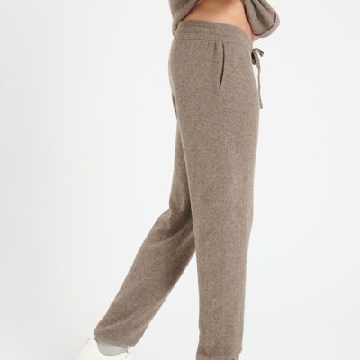 LUKE 7 Taupe cashmere track pants
