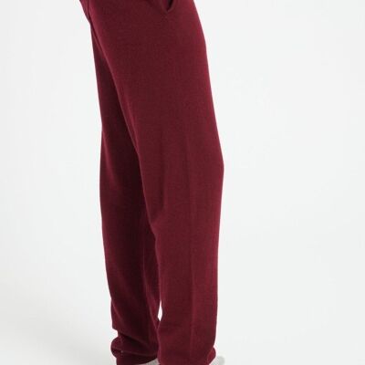 LUKE 7 Burgundy red cashmere track pants