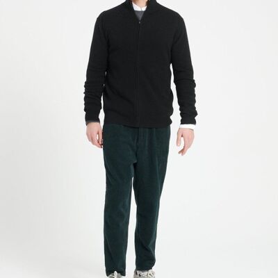LUKE 8 Gilet zippé en cachemire noir