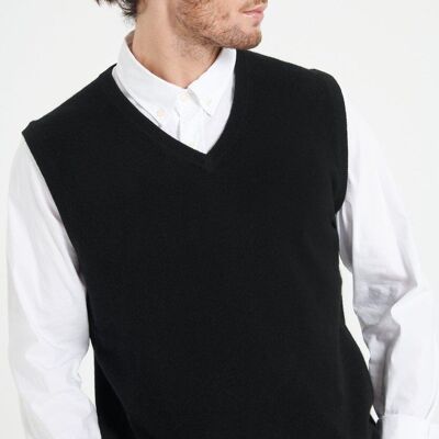 LUKE 9 Gilet sans manches en cachemire noir