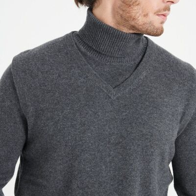 LUKE 9 Charcoal Gray Cashmere Sleeveless Vest