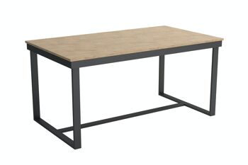 Nangy Table à Manger Extensible Chêne Doré, Marron 120-160 x 80 cm 2