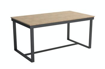 Nangy Table à Manger Extensible Chêne Doré, Marron 160-200 x 90 cm 2