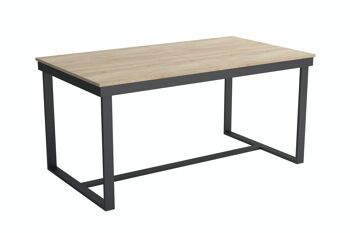 Nangy Table à Manger Extensible Sonoma, Marron 120-160 x 80 cm 2