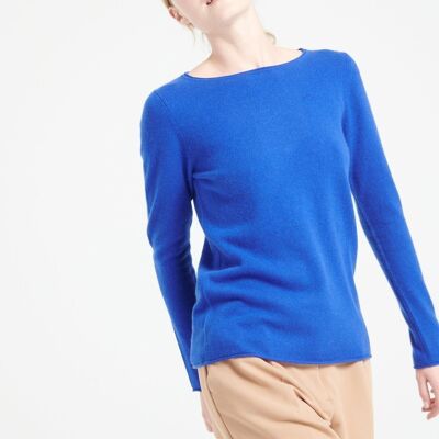 LILLY 5 Jersey cuello barco cashmere azul royal