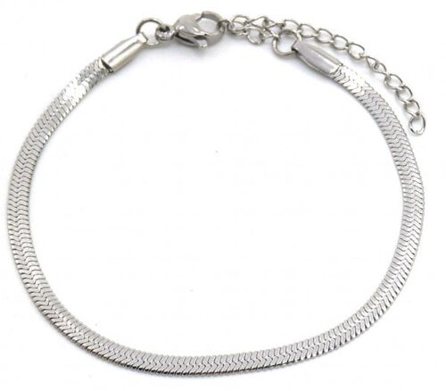 H-F1.1 B019-001S S. Steel Bracelet 3mm Silver