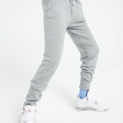 LILLY 11 Light gray cashmere track pants