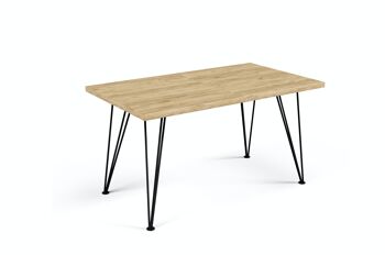 Thusy Table à Manger Extensible Chêne Doré, Marron 140-240 x 80 cm 1