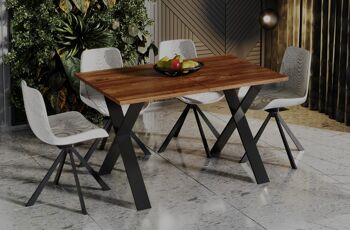 Table à manger extensible Roquecourbe Chêne Stirling 130-170 x 80 cm 2