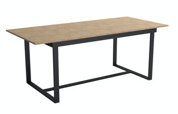 Nangy Table à Manger Extensible Chêne Naturel, Marron 120-160 x 80 cm 10