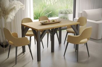 Table à manger extensible Espèche Craft chêne 130-295 x 90 cm 2