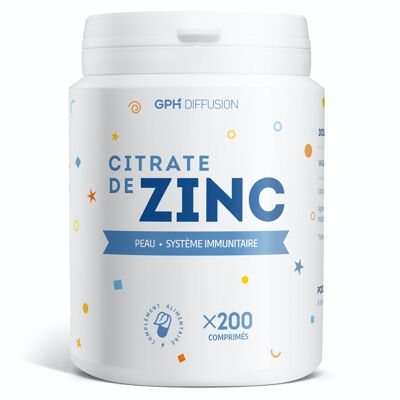 Citrato de Zinc - 15mg - 200 comprimidos
