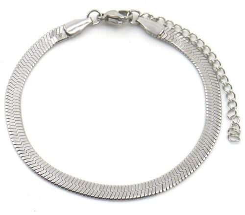 E-C18.3 B019-001S S. Steel Bracelet 4mm Silver