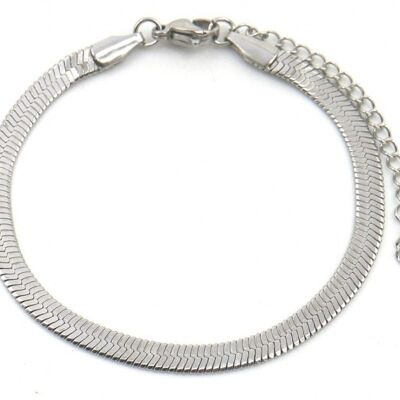 E-C18.3 B019-001S S. Steel Bracelet 4mm Silver
