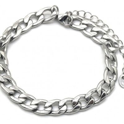 G-C16.3 B2275-011S S. Bracciale Catena in Acciaio