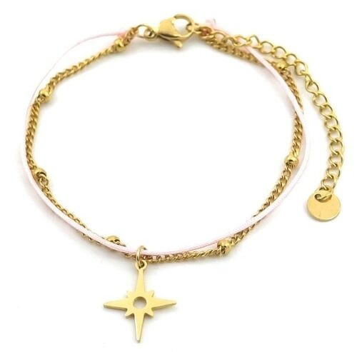 E-A5.5 B2275-002G S. Steel Bracelet Star
