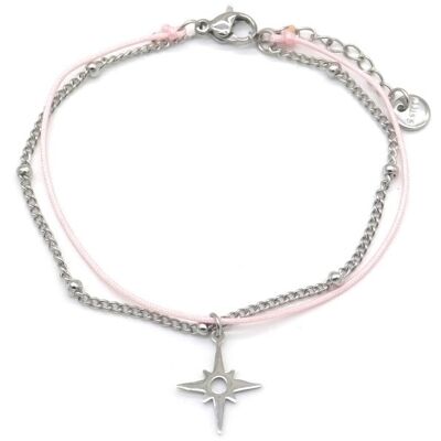 E-C19.5 B2275-002S S. Steel Bracelet Star