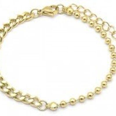 H-C17.5 B029-012G S. Steel 4mm Chain Bracelet Gold