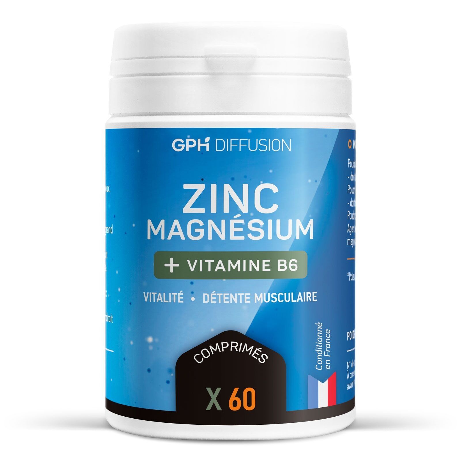 Magnesium, Zink, Vitamin B6 - 60 Tabletten