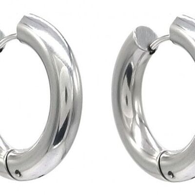 C-D18.3 E015-003S Boucles d'Oreilles Acier Inoxydable 5mm 2.5cm