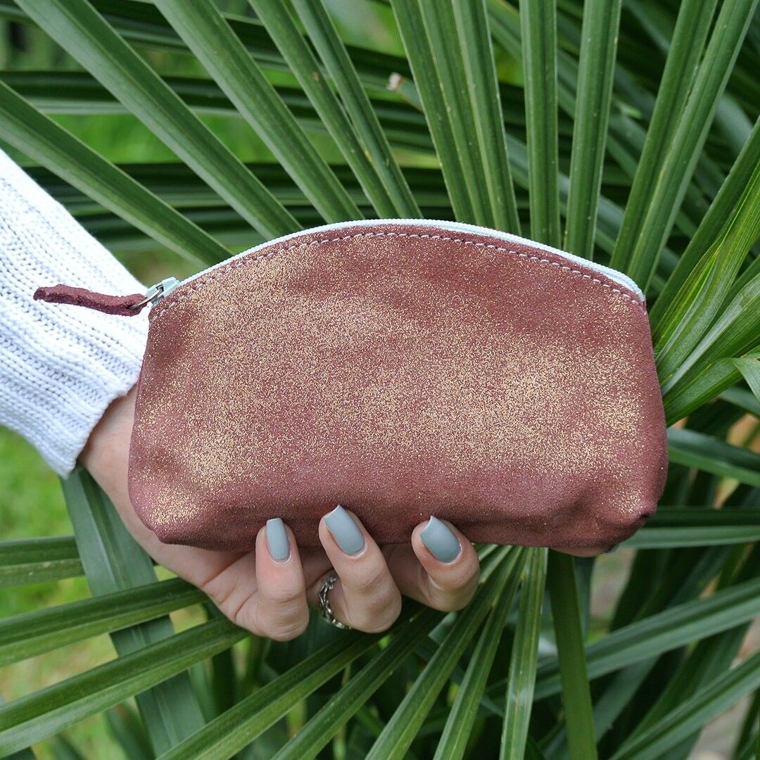 Midi Glittery Leather Treasure Pouch
