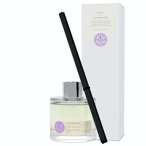 Lavender Haze Scented Diffuser - 100ml, Alcohol-free Reed Diffuser, Hand-blended fragrance, Made in UK.