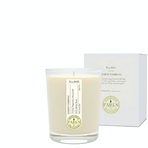 Lemon Verbena Scented Candle - 180g,  100% natural wax, Coreless Cleanburn™, Made in UK, Hand-blended fragrance.