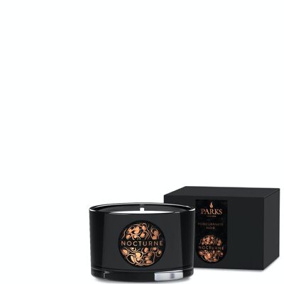 Vela aromática Pomegranate Noir - 80 g, cera 100 % natural, Coreless Cleanburn™, fabricada en el Reino Unido, fragancia mezclada a mano,