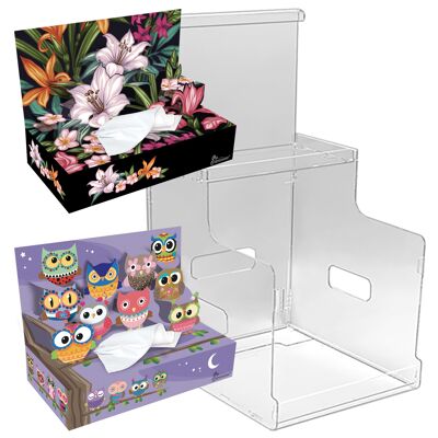 Starter Kit 2: "Fleurs de Lys" + "Owls" + 2 displays