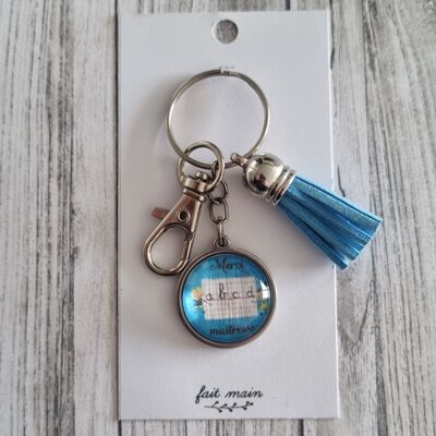 Keychain "thank you mistress" (blue)