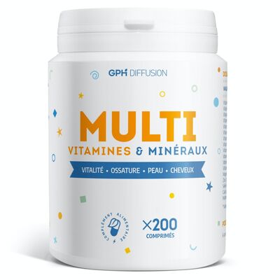 Multivitamine und Mineralien - 200 Tabletten