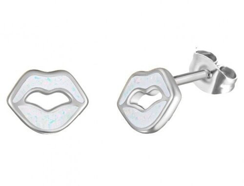 E-A17.5 ES65-027S S. Steel Ear Studs Kiss 8mm