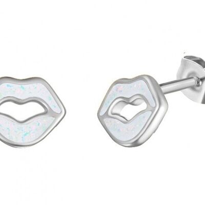 E-A17.5 ES65-027S S. Steel Ear Studs Kiss 8mm