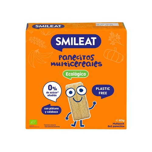 Panecillos de cereales con plátano y calabaza Ecológico 60g