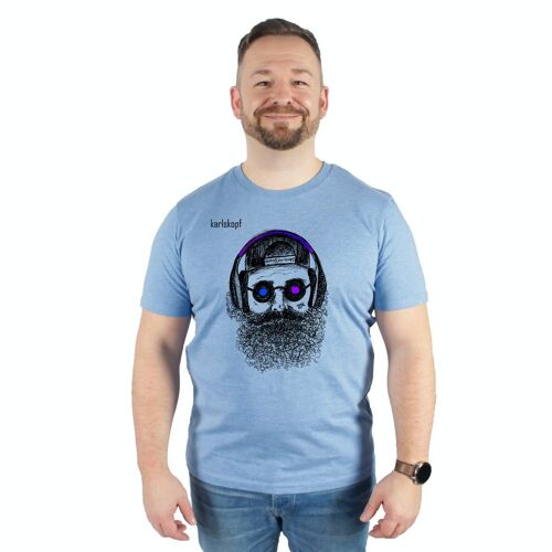 DEEEEJAYYY | Herren T-Shirt aus 100% Bio-Baumwolle | BLAU