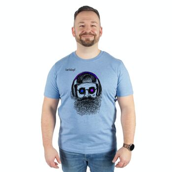 DEEEEJAYYY | T-shirt homme 100% coton biologique | BLEU 1