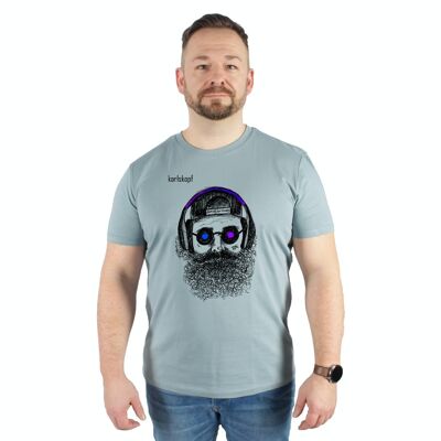 DEEEEJAYYY | Herren T-Shirt aus 100% Bio-Baumwolle | ERDBLAU